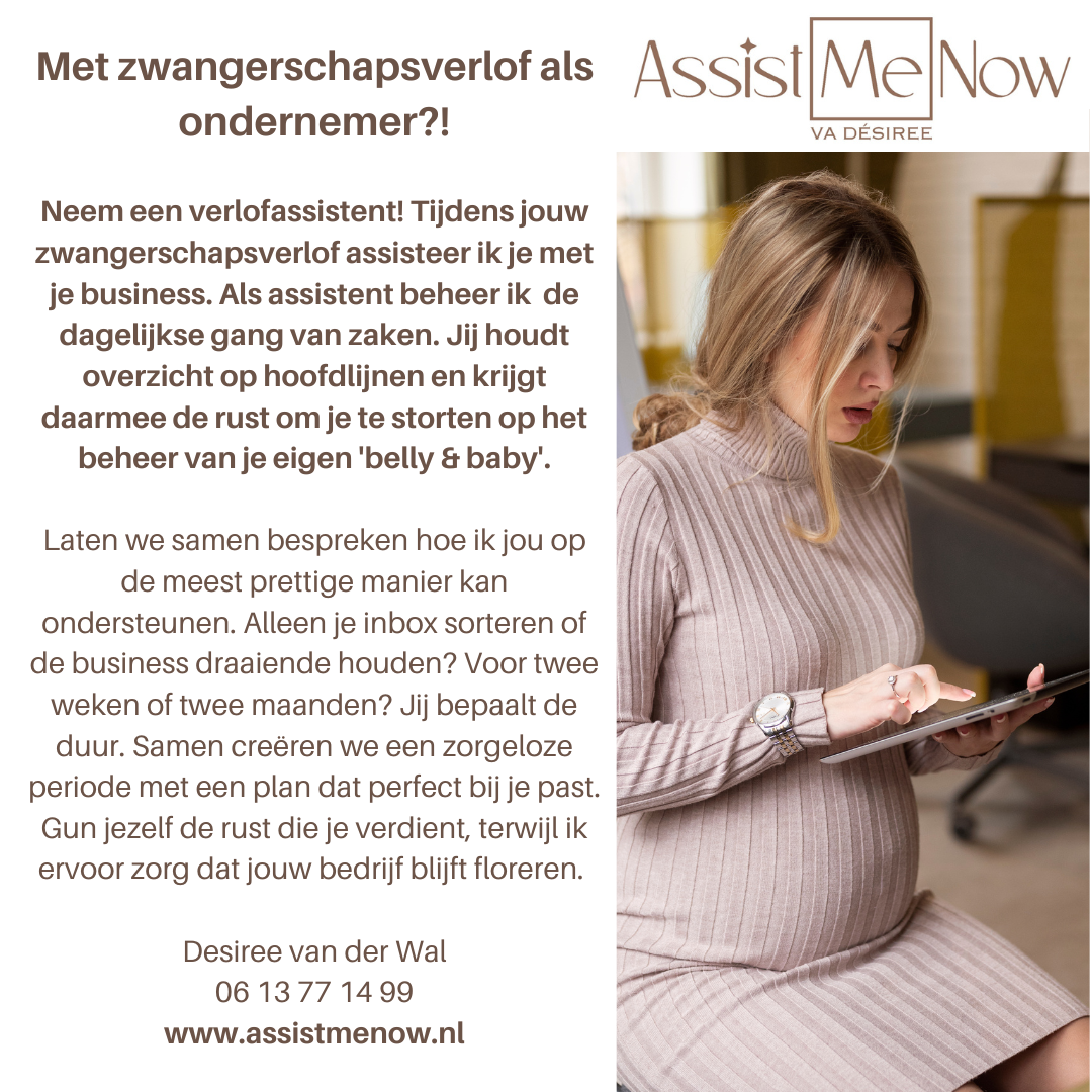 Zwangerschapsverlof voor ondernemers!